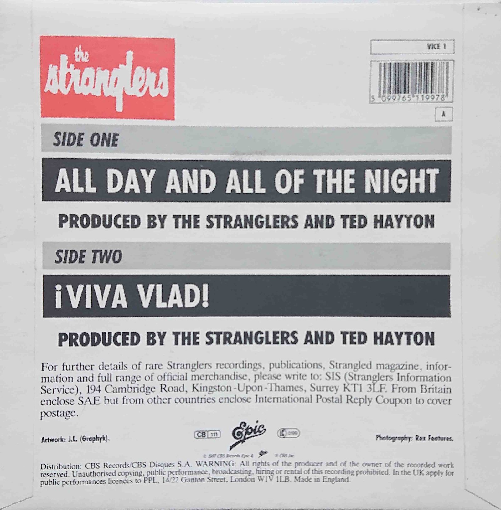 Back cover of VICE 1 B